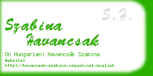 szabina havancsak business card